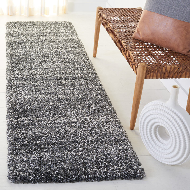 Tapis ivoire Jon-Paul, Tapis de couloir 2 pi 3 po x 8 pi, Dark Grey/Ivory