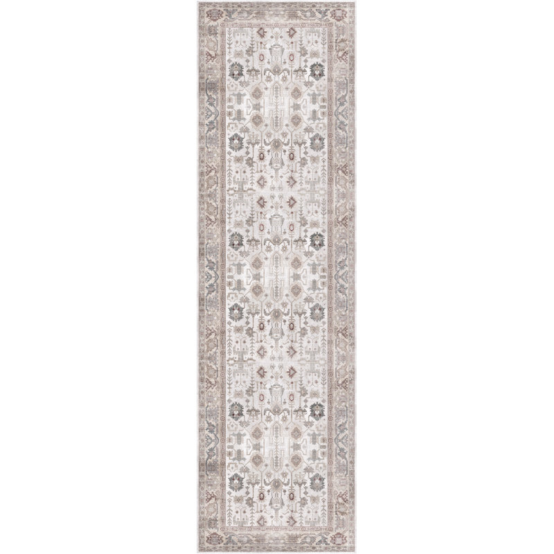 Mizraim Vintage Performance Ivory Area Rug, Runner 2'2" x 7'6"