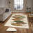 Stylish Woven Carpet, 4 x 6 Feet, 100% Polyester | Antibacterial, 3D Digital Printing, Non-Slip PVC Felt Dot Underside | Machine Washable, 0.4 in Pile Height, Perfect for Living Room & Bedroom Decor-1597584034