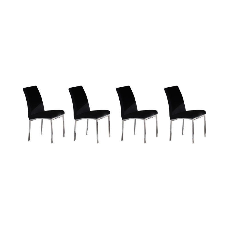 Joshua Upholstered Side Chair, Black