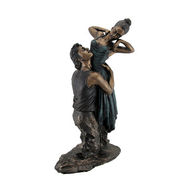Bronze Finish Neoclassical Ballet Dancers Statue