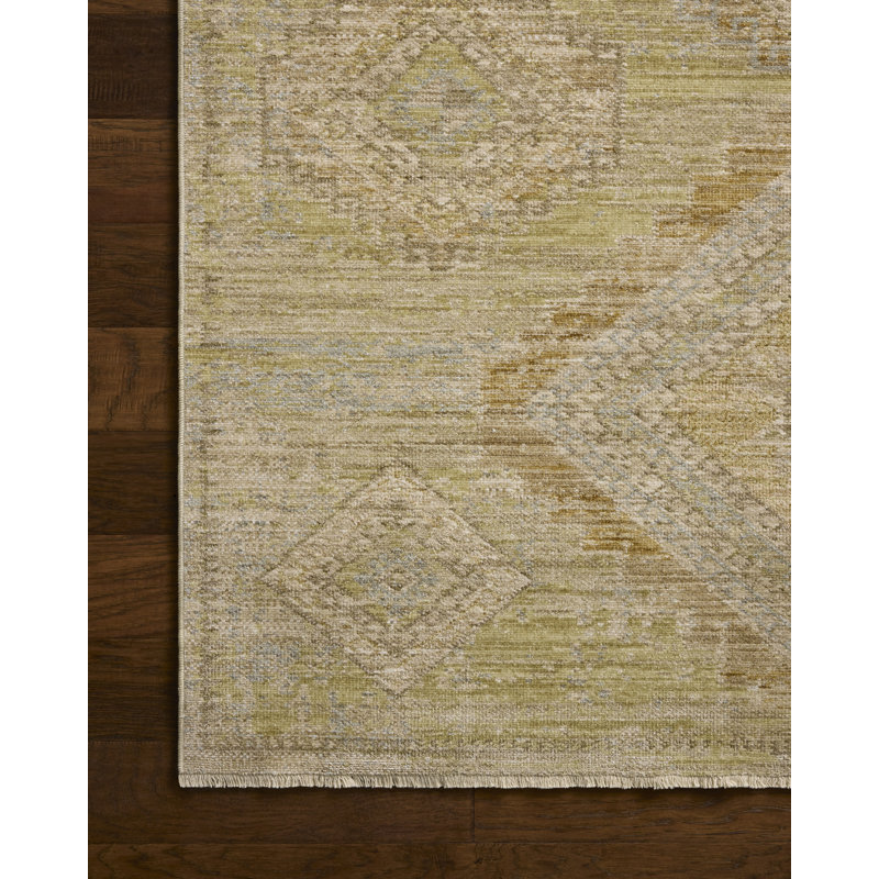 Loloi Teshayla Pistachio / Clay Area Rug, Pistachio / Clay 18" x 18" Sample, Pistachio / Clay