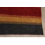Tapis unique en laine noué à la main Gabbeh nouvel âge rouge et bleu 9 pi 3 po x 12 pi 1 po Combray