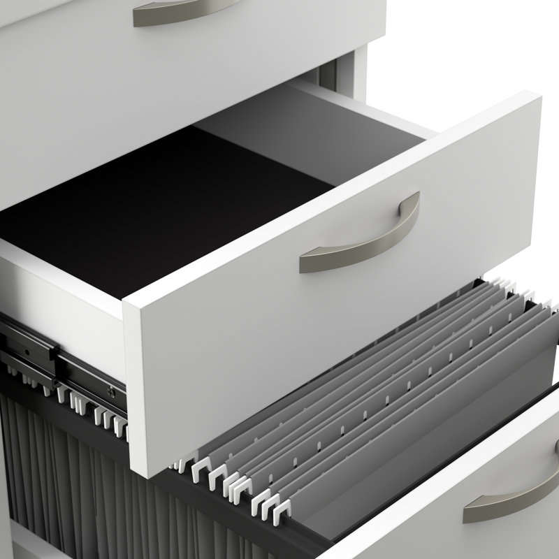 Office In An Hour 16'' Wide 3 -Drawer Mobile File Cabinet, White
