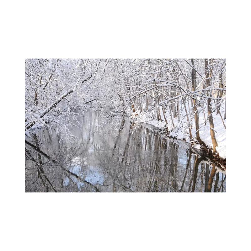 Winter River 1 Piece Wrapped Canvas Wall Art, 20.32cm H x 30.48cm W x 1.91cm D