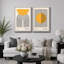 «Mid Century Modern Boho Bauhaus Solar Sun», reproduction d'art encadrée sur toile, 2 pièces-71660213-71660217