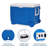 Ivation 50 Quarts Handheld Cooler with wheels in Blue