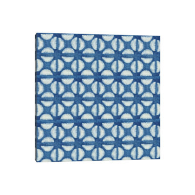 Blue Shibori I (Blue Coffee Bean) by Nancy Green - Wrapped Canvas Painting