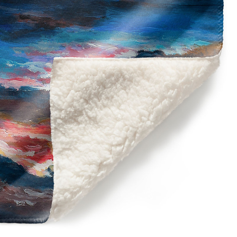 Couverture sherpa doux moonscape 1, l 68 po x L 80 po