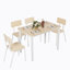 Ensemble de table de salle à manger élégant de 5 pièces avec 4 chaises, parfait pour créer une atmosphère de salle à manger harmonieuse dans n'importe quelle maison-854062682