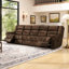Canapé modulaire inclinable en cuir 129,6 po-1496164595