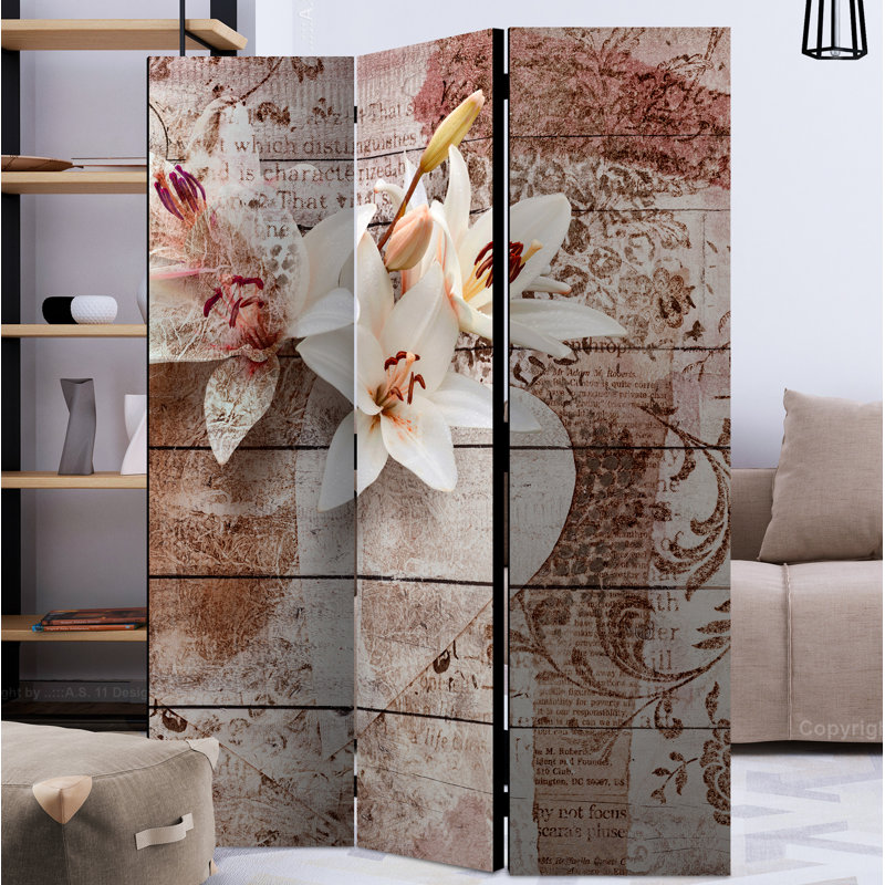 Nauset 172cm H Solid Wood Folding Room Divider, 3
