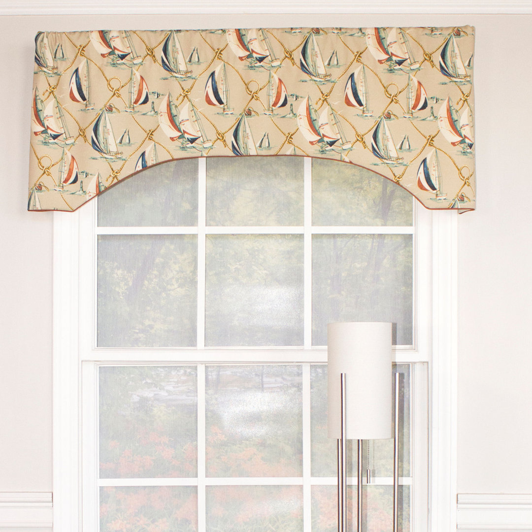 Tailored 50'' Window Valance RLF Home 