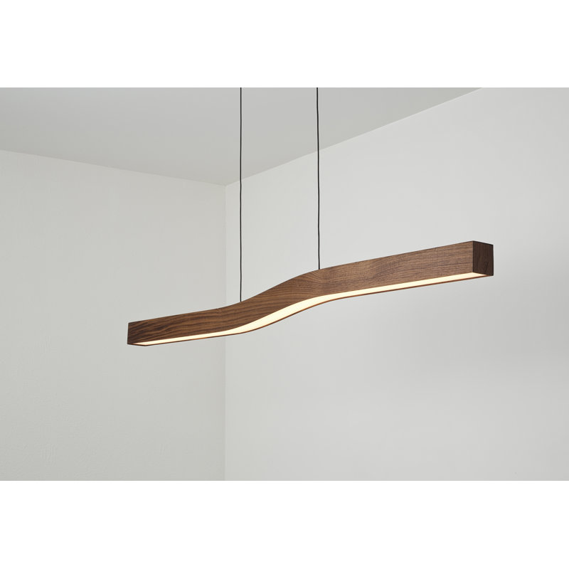 Camur 1 - Light LED Pendant, Walnut