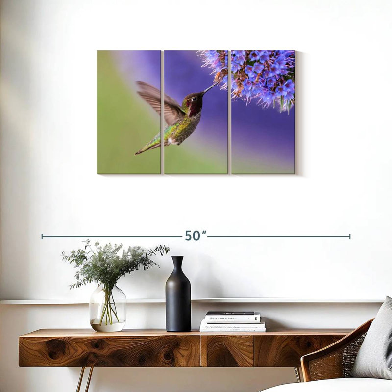 Nectar Sipping Hummingbird, 20" H x 33" W