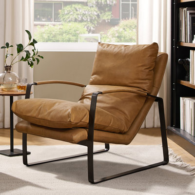 Gibb 25.5'' Wide Full Grain Leather Lounge Chair