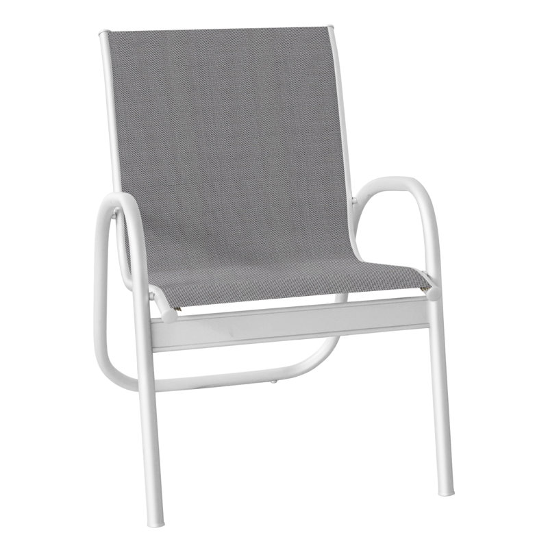 Fauteuil de patio Gardenella, Titane Sunbrella®, Blanc texturé