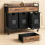Metal,Manufactured Wood Laundry Cart with Wheels