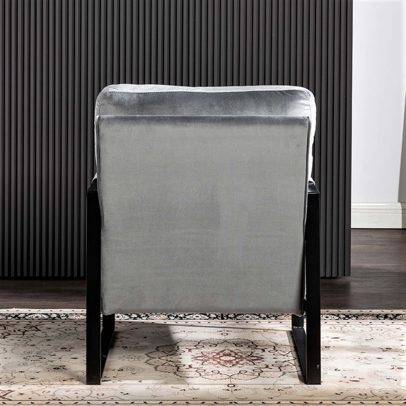 Fauteuil d'appoint classique Mid-Century moderne, Gris