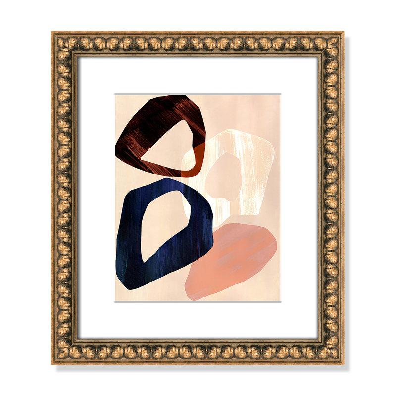 Loop III Print par Violets Print House, Imprimé mat, Perles de feuilles dorées, L 14 po x H 16 po