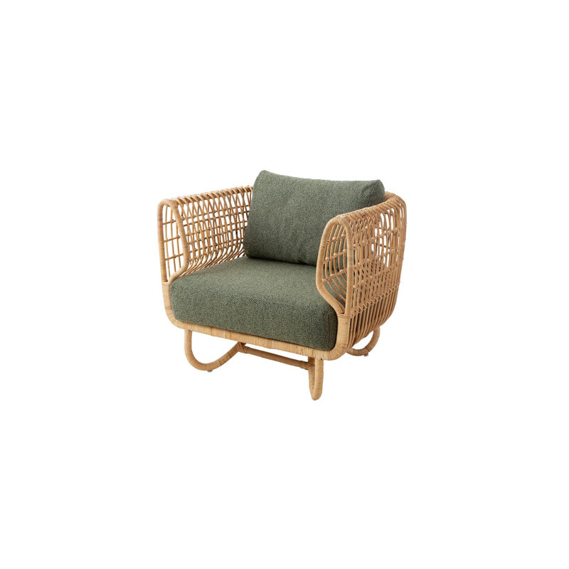 Nest 35.43" Wide Armchair, Dark Green Polyurethane