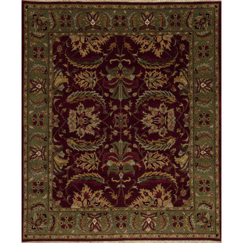 Mahal Hand Knotted Wool Area Rug, Rectangle 5' x 7'
