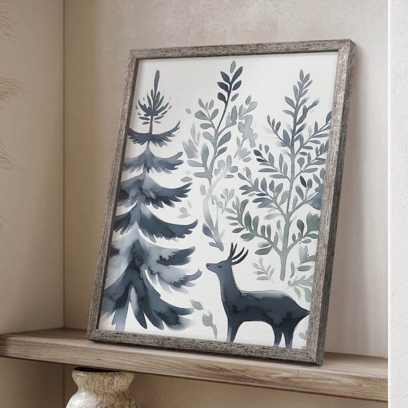 «Christmas Holiday Art», reproduction encadrée Cccxxiv - bois massif, H 11 po x l 9 po