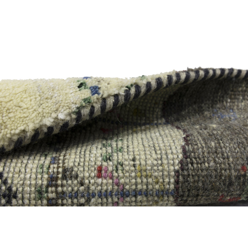 Tapis de couloir oriental crème Indo-Gabbeh