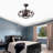 Best Sells Modern Enclosed Ceiling Fan Indoor With Remote Control And Bladeless Rust Red Industrial Ceiling Fan Light Kit