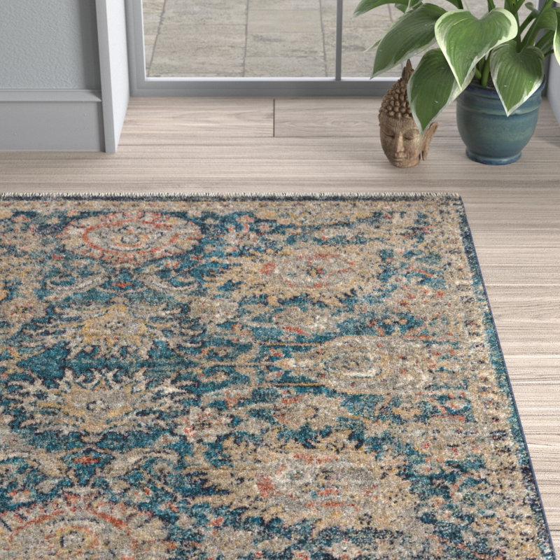 Akira Floral Indoor Rug, Square 3'11"