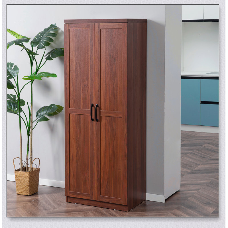 Garde-manger autoportant à 2 portes avec tablettes à 5 niveaux et tablettes réglables, pour le rangement dans la salle à manger