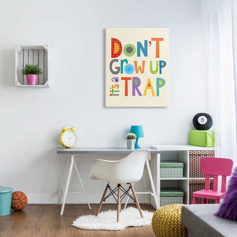 «Don't Grow Up It's A Trap», Plaque murale, L 30 po x H 40 po