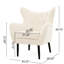 Fauteuil d'appoint en velours avec coussin en mousse et accoudoirs à finition pattes évasées