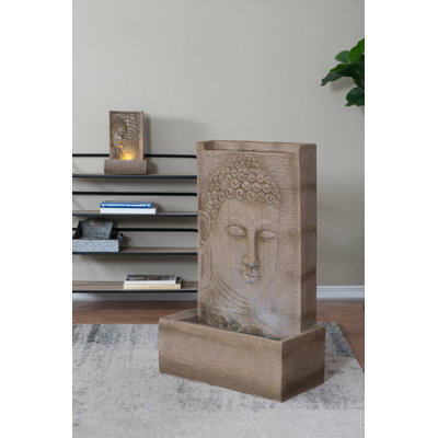 Hand Crafted Weather Resistant Floor Fountain with Light