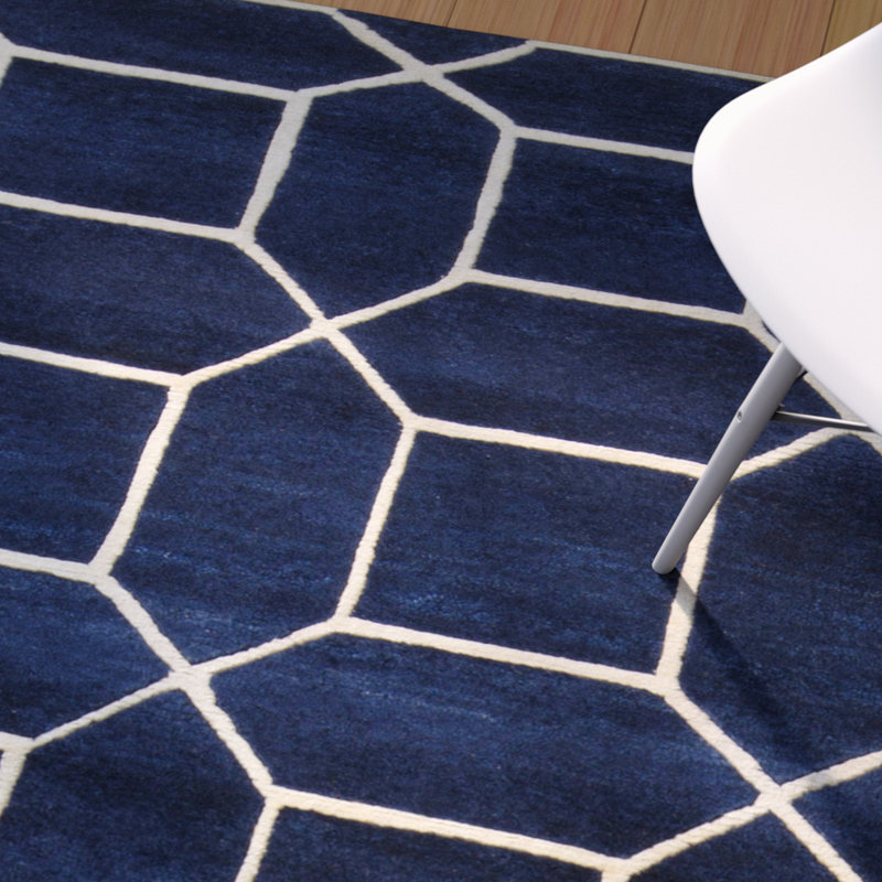 Winans Wool Geometric Indoor Rug, Rectangle 4' x 6'