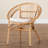 Slat Back Rattan Arm Chair in Natural