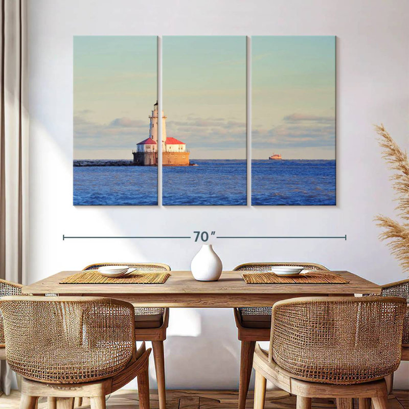 Phare d'Alvord, port de Chicago, H 42 po x l 65 po