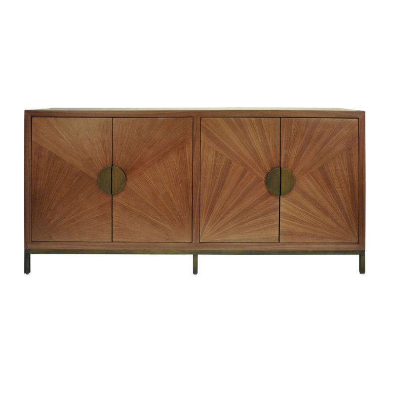 Emory 72'' Brown Solid Wood Sideboard with Adjustable Shelving