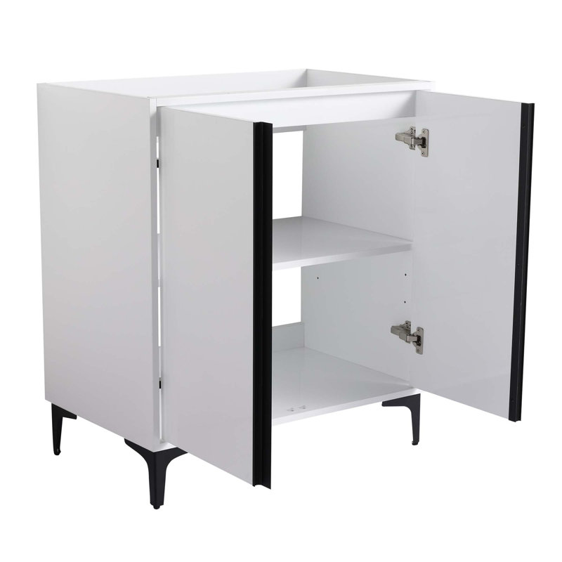 Meuble-lavabo à fermeture en douceur pour petite salle de bain