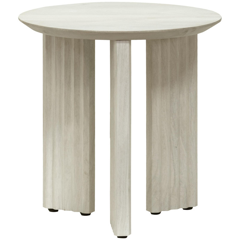 Table de bout moderne Edianna, Blanc