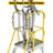 4 Step 375Lbs Aluminum Rolling Platform Ladder