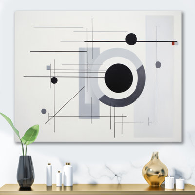 " Gray Suprematism Geometric Symphony I "