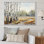 «Beige et gris» en bois de bouleau «I» sur toile