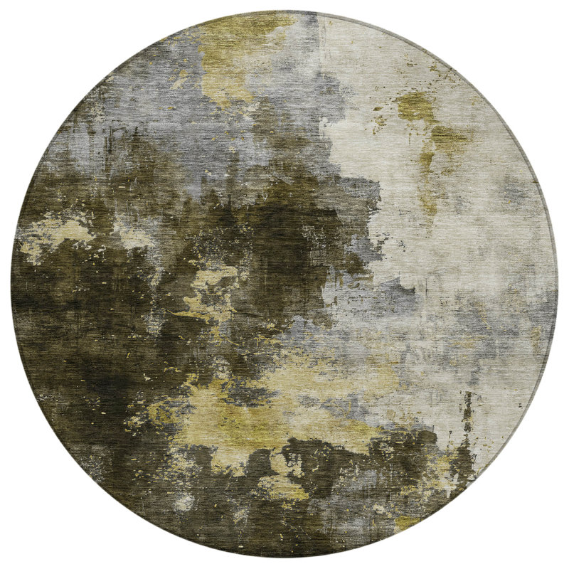 Fibra Brown Washable Indoor-Outdoor Rug - , 8' x 8'