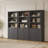 Cesiro 6-Tier Bookcase With 2 Fluted Doors And Adjustable Shelves-1109788712