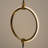 Nova 24 in. Double Hoop Novelty LED Halo Industrial Arched Gold Brass Table Lamp with Built-In 3-Way Dimmer