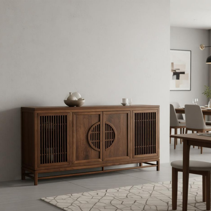 Buffet rétro et simple, 35.43" H x 77.95" W x 14.96" D