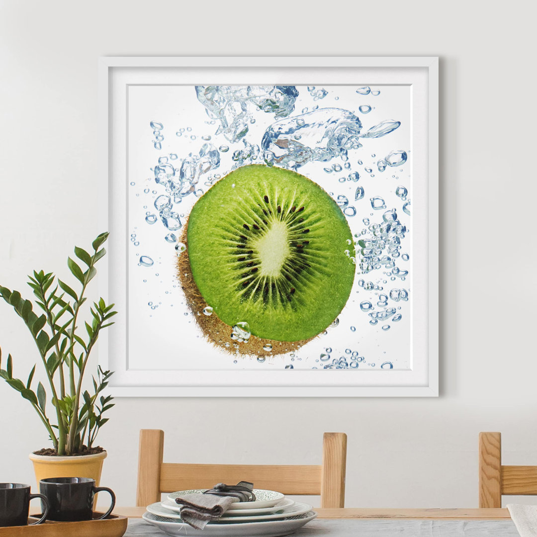 Gerahmtes Poster Kiwi Bubbles