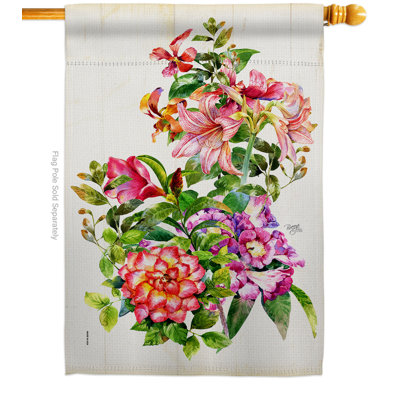 Drapeau de maison en polyester à 2 côtés 40 x 28 po