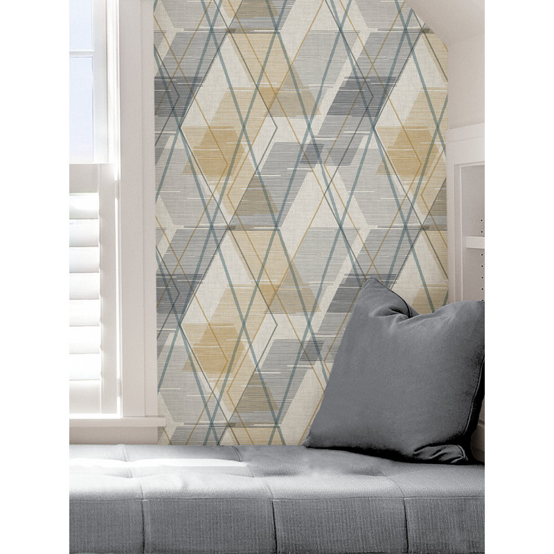 Rouleau de papier peint adhésif lisse L 18 pi x l 20,5 po Poorna, gris